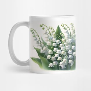 Vibrant Lily of the Valley Decor - Watercolor Flower Mug